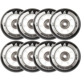 ROUES  76MM/80A + roulements SG5 (8 Roues)