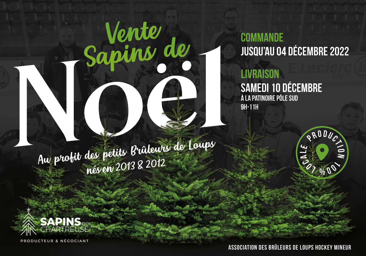 Vente de Sapins de Noël au profit de la catégorie U11