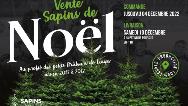 Vente de Sapins de Noël au profit de la catégorie U11