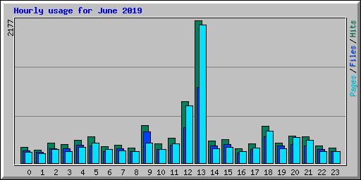 Hourly usage for June 2019