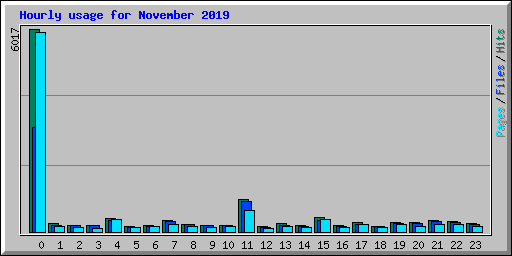 Hourly usage for November 2019