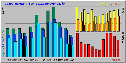 Usage summary for delices-eventa.fr