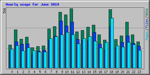 Hourly usage for June 2019