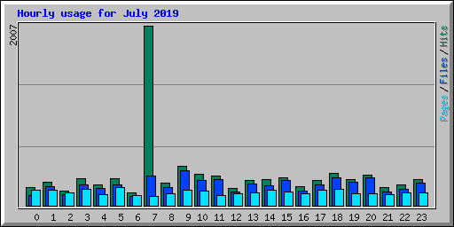 Hourly usage for July 2019